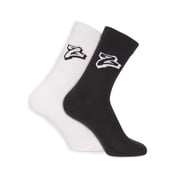 4 - MuscleBlaze Z Crew Socks,  Black & White  (2 Pack)