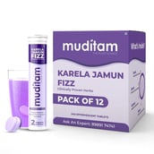 1 - Muditam Karela Jamun Fizz,  Unflavoured (Pack of 12)  20 tablet(s) 