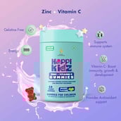 3 - British Life Sciences Happi Kidz Iron + Vitamin C with Zinc + Vitamin C 60 Gummies Combo,  2 Piece(s)/Pack  Blackcurrant & Orange 