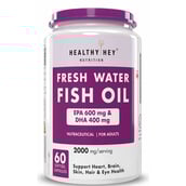 1 - HealthyHey Nutrition Fresh Water Fish Oil,  60 softgels 