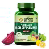 1 - Himalayan Organics Plant Based Iron Supplement with Folate, 90 veggie capsule(s)