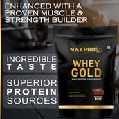 5 - Nakpro Whey Gold Protein Concentrate,  1.1 lb  Double Rich Chocolate 
