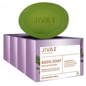 1 - Jiva Ayurveda Basil Soap,  100 g  Natural Cleansing (Pack of 4) 