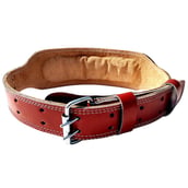 1 - Aurion Leather Weight Lifting Gym Belt,  Brown  Adjustable Size 