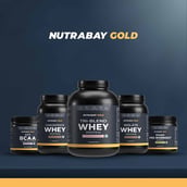 8 - Nutrabay Gold Tri-Blend Whey Protein,  1.1 lb  Strawberry Milkshake 