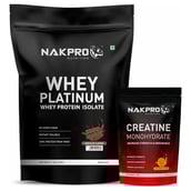 Nakpro Whey Platinum Whey Protein Isolate, 2.2 lb Chocolate with Creatine Monohydrate 0.22 lb Tangy Orange
