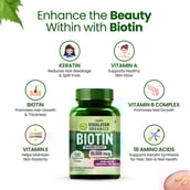 5 - Vlado's Himalayan Organics Biotin 10000 mcg - Keratin, Amino Acids & Multivitamin,  120 tablet(s)  Unflavoured 