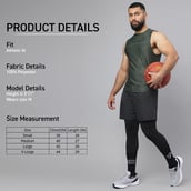 MuscleBlaze Camo Dry-Fit Delt Tank,  Olive  Medium