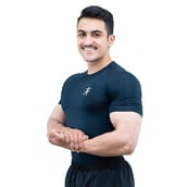 3 - Athflex Men's Half Sleeve Edge Compression T-Shirt,  XXL  Navy Blue 