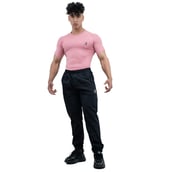 6 - Athflex Men's Half Sleeve Edge Compression T-Shirt,  XXL  Cameo Pink 