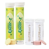 4 - Glutone 1000 & Escor-Z Combo, Unflavoured, Lime & Lemon 4 Piece(s)/Pack