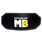 2 - MuscleBlaze Weightlifting Leather Belt,  Black  6 Inch XL 