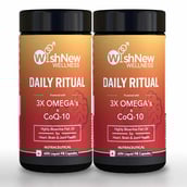 1 - WishNew Wellness Daily Ritual Triple Strength Omega-3 & CoQ-10,  120 capsules 