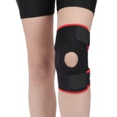 Strauss Adjustable Knee Support Patella,  Black  Free Size 