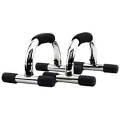 1 - Strauss Push Up Bar,  Black and Silver  Free Size 