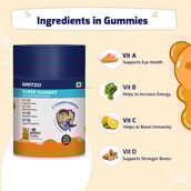 6 - Gritzo Super Gummies Multivitamin for Kids,  30 gummies  Orange