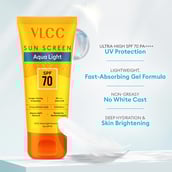 5 - VLCC Aqua Light Sunscreen Gel,  100 g  SPF 70 PA++++ Ultra-High UV Protection 