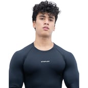 5 - Athflex Men's Full Sleeve Ace Compression T-Shirt, Medium Black