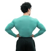 4 - Athflex Men's Full Sleeve Ace Compression T-Shirt, Small Sea Green