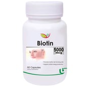 Biotrex Biotin 5000 mcg,  60 capsules  Unflavoured 
