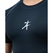 7 - Athflex Men's Muscle Fit Half Sleeve Textured Compression T-Shirt,  Small  Black 