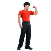 2 - Athflex Men's Muscle Fit Half Sleeve Textured Compression T-Shirt,  Medium  Scarlet Orange 