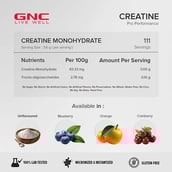 2 - GNC Pro Performance Pure Micronized Creatine Monohydrate,  Blueberry  0.88 lb 