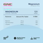 3 - GNC Magnesium (370mg),  Unflavoured  120 capsules 