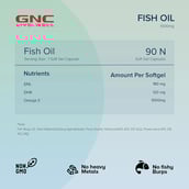 6 - GNC Fish Oil (1000 mg),  90 softgels 