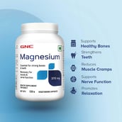2 - GNC Magnesium (370mg),  Unflavoured  120 capsules 