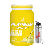 1 - Muscle Performance Platinum Whey, 2.2 lb Kaju-Pista (Jar) with Steel Shaker