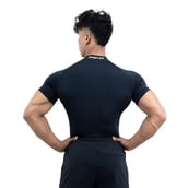 5 - Athflex Men's High-Neck Compression T-Shirt, Large Black