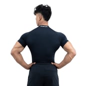 5 - Athflex Men's High-Neck Compression T-Shirt,  Small  Black 