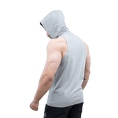 3 - Athflex Men's Activewear Training Sleeveless Gym and Sports Hoodie,  Grey  XXL 