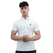 1 - Athflex Men's Regular Fit Half Sleeve Pique Polo T-Shirt,  XXL  Marble White 