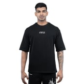 1 - Athflex Men's Relaxed Fit Dark Flex Oversized T-Shirt,  XL  Black 