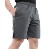 5 - Athflex Men's Regular fit Knee Length Velocity Slit Shorts,  XXL  Grey 