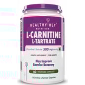 1 - HealthyHey Nutrition L-Carnitine & L-Tartrate,  60 capsules  Unflavoured 