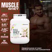 2 - Healthfarm Muscle Whey,  4.4 lb  Milk Chocolate 