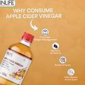 2 - INLIFE Apple Cider Vinegar with Mother,  0.5 L  Garlic, Ginger, Lemon & Honey 