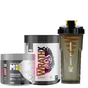 MuscleBlaze Pre Workout WrathX & Creatine Monohydrate CreAMP 0.22 lb & Shaker Combo