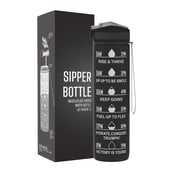 1 - MuscleBlaze Sipper Water Bottle, Jet Black 1 L