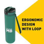 5 - MuscleBlaze Sipper Water Bottle, Forest Green 1 L