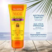 5 - VLCC De-Tan Sunscreen Gel Creme,  100 g  Carrot & Cucumber Extracts 