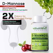 3 - Health Veda Organics D-Mannose + Cranberry Extract, 60 tablet(s)