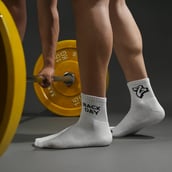 5 - MuscleBlaze Rep/Set Socks Combo,  White-(5 Pack)  Ankle Length 