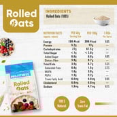 5 - Pro.Fitness 100% Whole Grain Rolled Oats,  900 g  Unflavoured 