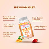 2 - Dr. Morepen Bone Support with Calcium & Vitamin D, 60 gummies Strawberry & Mango