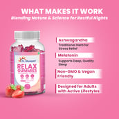 2 - Dr. Morepen Relax Gummies with Ashwagandha & Melatonin Strawberry Flavour, 60 gummies