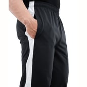 8 - Athflex Men's Lightweight Straight Fit Classic Stripe Pant, Black XXL